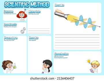 The science method worksheet for children illustration