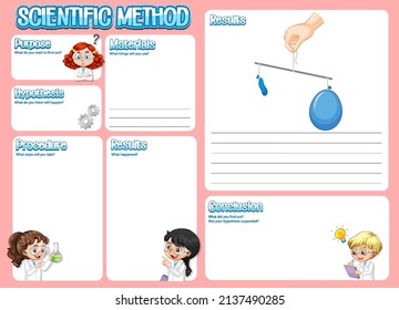 The science method worksheet for children illustration