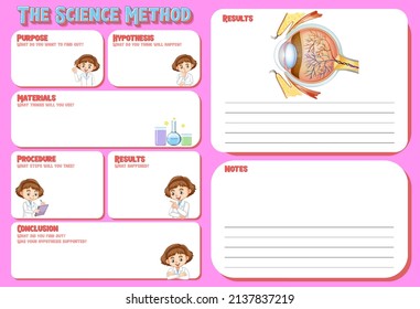 The science method worksheet for children illustration