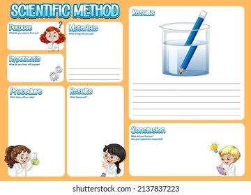 The science method worksheet for children illustration