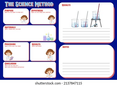 The science method worksheet for children illustration