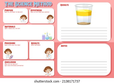 The science method worksheet for children illustration