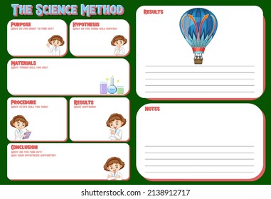 The science method worksheet for children illustration