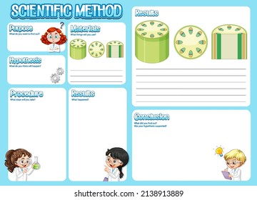 The science method worksheet for children illustration