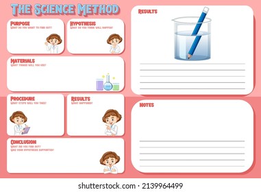 The science method worksheet for children illustration