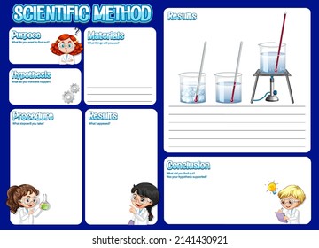 The science method worksheet for children illustration