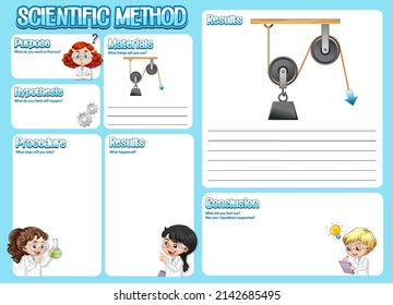 The science method worksheet for children illustration