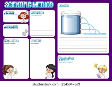 The science method worksheet for children illustration