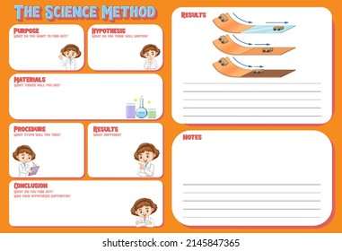 The science method worksheet for children illustration