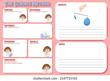 The science method worksheet for children illustration