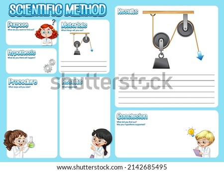 The science method worksheet for children illustration