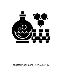 Science Methodology  black icon, vector sign on isolated background. Science Methodology  concept symbol, illustration 