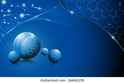 science molecular sphere abstract background