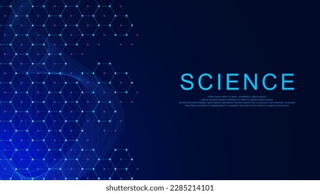 Science or molecular structure background. Medicine, chemistry, technology, scientific design concept. Vector illustration.