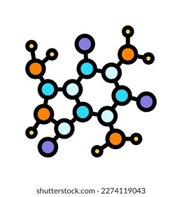 science molecular structure color icon vector. science molecular structure sign. isolated symbol illustration
