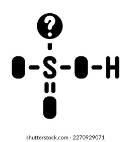 Wissenschaftsmolekulare Struktur Glyphe Symbol Vektor. Zeichen für wissenschaftliche Molekularstruktur. einzelne Symbolillustration