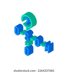 vector de icono isométrico de estructura molecular científica. signo de estructura molecular científica. ilustración de símbolo aislado