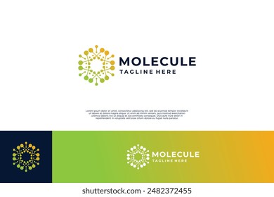 Science molecule biotechnology logo design