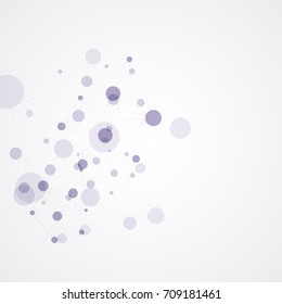 Science molecule and connection structure. Abstract background.