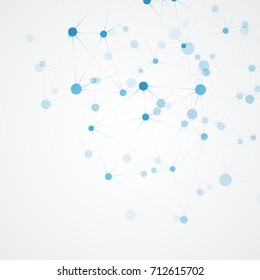 Science molecule and connection structure. Abstract background.