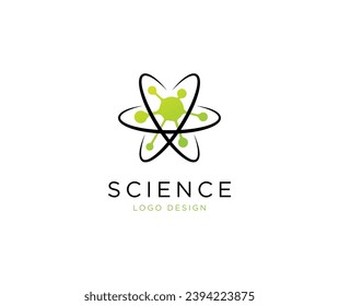 Science molecule logo design for medical technology and research