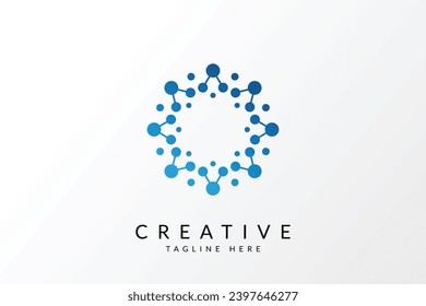 Science molecule logo design for technology