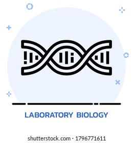Science molecule model line style. Icon design for mobile application, website.