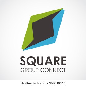 Science molecule of nature abstract vector and logo design or template gen plant business icon of company identity symbol concept