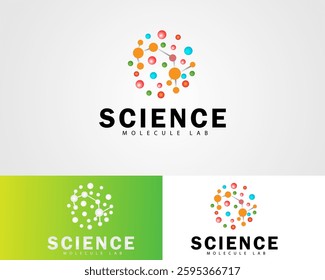science molecule vector logo design for company