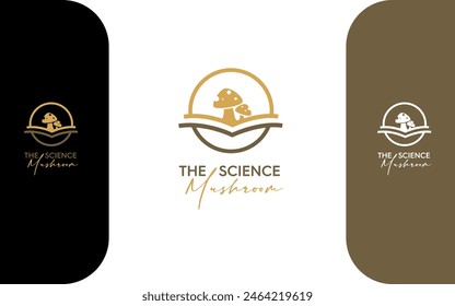 Science Mushroom study logo vector