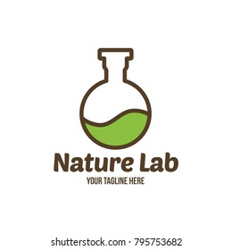 Science nature Creative logo design template. Unique symbol design with leaf. Abstract vector health care icon.