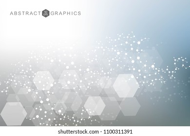 Science network pattern, connecting lines and dots. Global network connection vector.