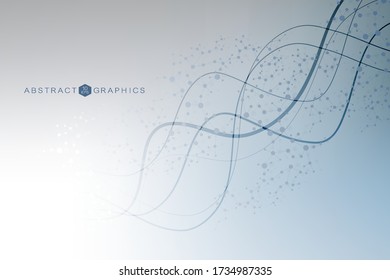 Science network pattern, connecting lines and dots. 