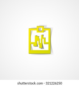 Science notebook web icon on white background