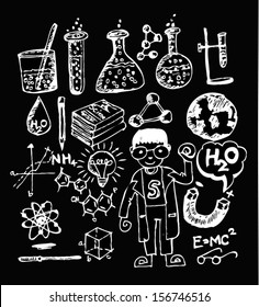 science object in doodle style design