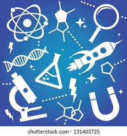 Science objects vector set