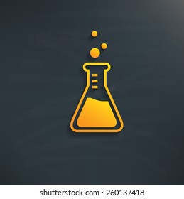 Science on blackboard background,clean vector