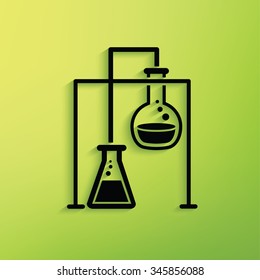 Science on green background,clean vector