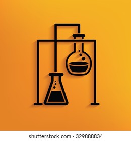 Science on yellow background,clean vector