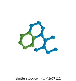 science particle molecule atom cell 3d vector illustration design 