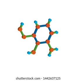 science particle molecule atom cell 3d vector illustration design 