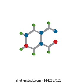 science particle molecule atom cell 3d vector illustration design 