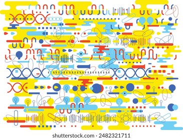Science pattern, background. Laboratory symbols.