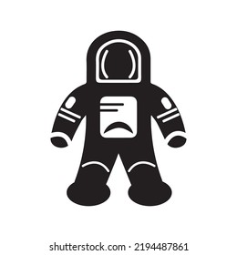 Science people astronaut icon | Black Vector illustration |