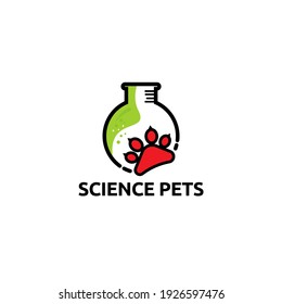 Concepto de vector de registro de mascotas de ciencia, icono, elemento y plantilla para la empresa