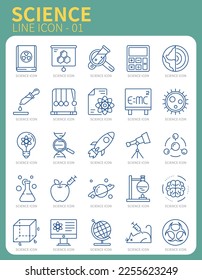 science physics experiment line icon
