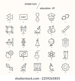 science physics experiment line icon
