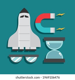science physics spaceship magnet glasses