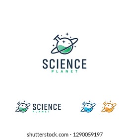 Science Planet logo designs concept vector, Laboratory logo template