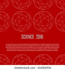Science poster. Geometry - platonic solid. Illustration for your event, presentation, science report, lecture, conference, convention, congress